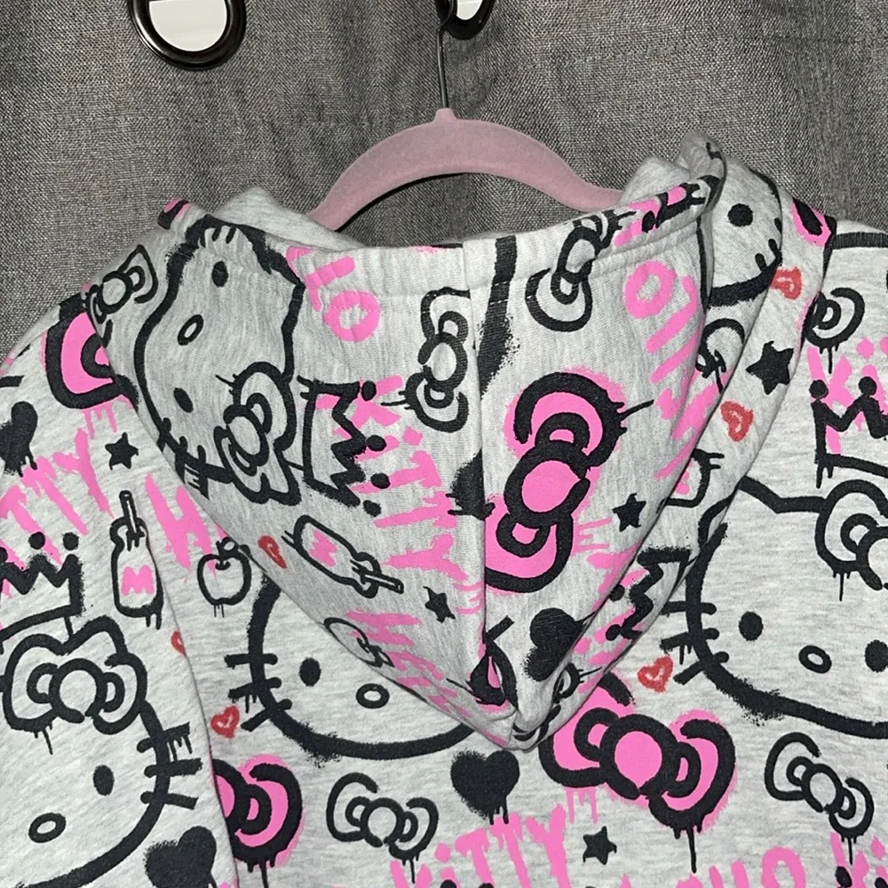 Hello Kitty Gray and Pink Hoodie Jacket - Picture 4 of 4